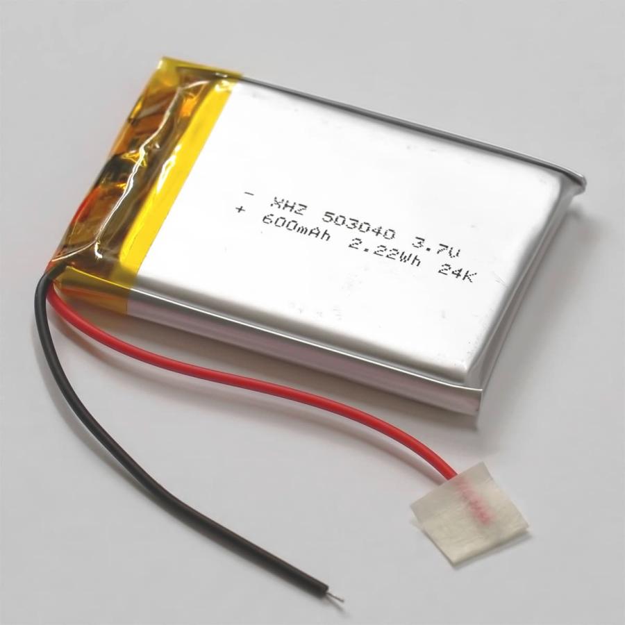 リポバッテリー 503040 600mah 3.7v 3個 充電式 リチウムポリマー 電池