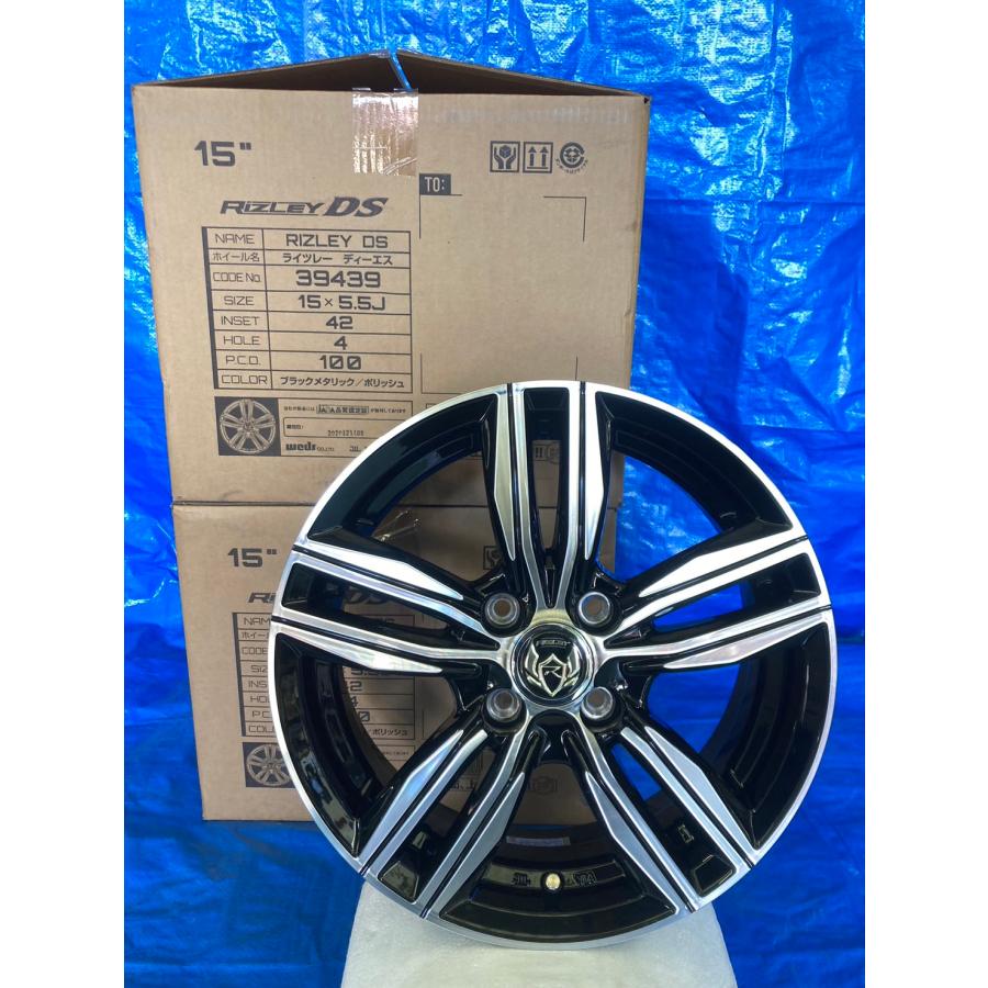 n_新品未使用展示品 ホイール4本セット 5.5J-15 +42 4H 100 RIZLEY DS 