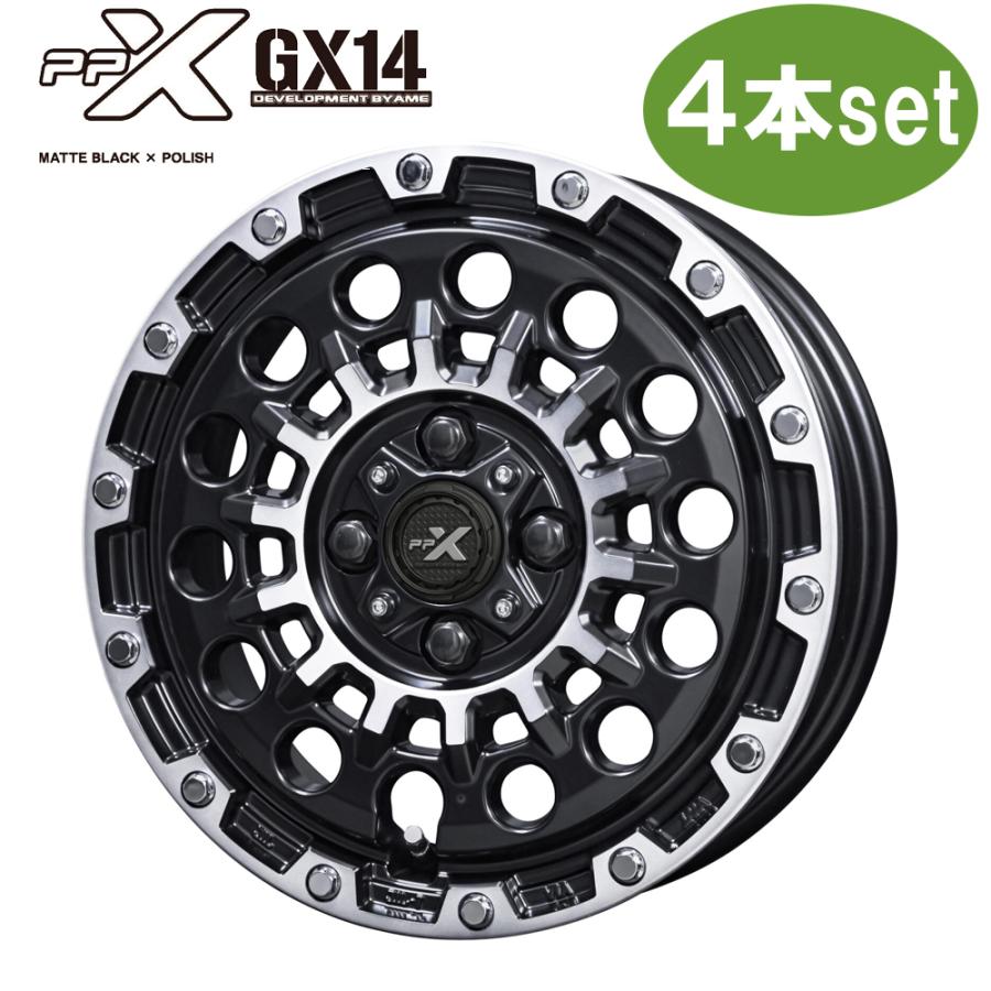 共豊 n_ホイール単品4本セット 12インチ 3.5J-12 +45 4H 100 PPX GX14