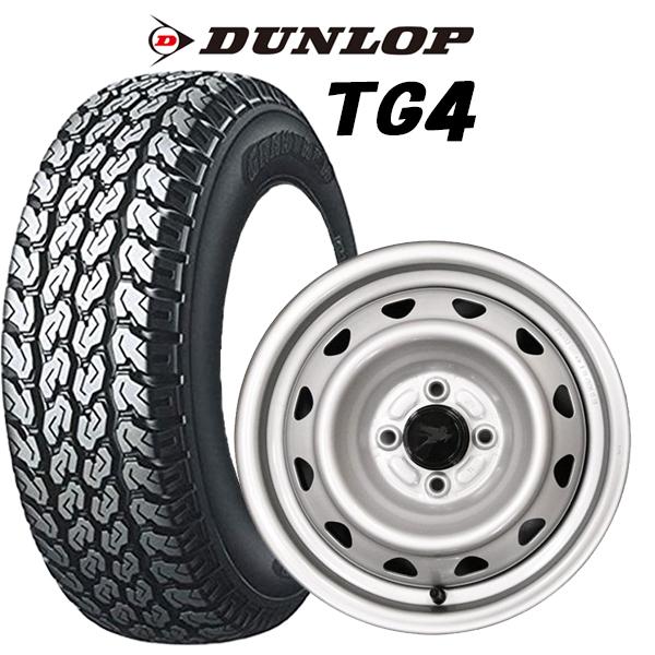GRANDTREK n_ダンロップ タイヤ・スチールホイール 4本セット TG4 145