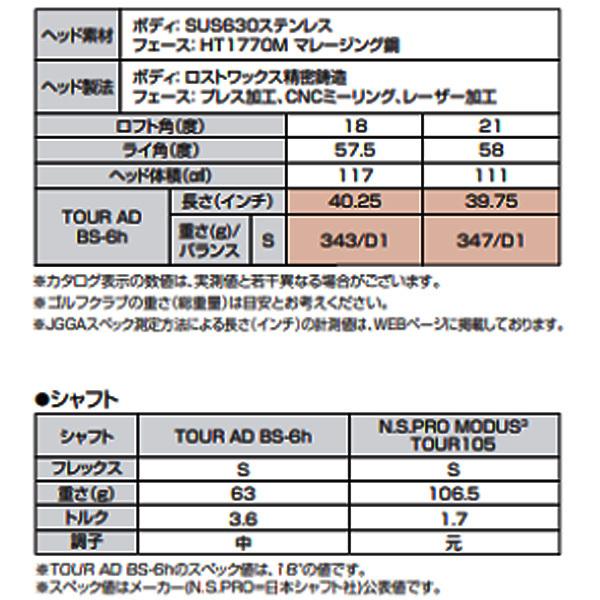 ブリヂストン 2021 Bシリーズ B1 ツアーAD BS 6H カーボン ユーティリティ 右用｜tsuruya-sp｜11