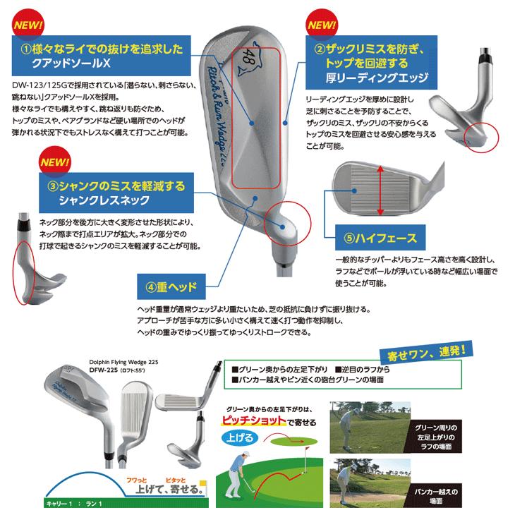 新商品ドルフィンウェッジ DFW225 55度 スチール　34インチ　正規品 Dolphin Wedge キャスコ ドルフィン フライングウェッジ DFW-225