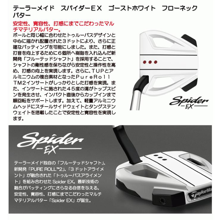 TaylorMade テーラーメイド スパイダー EX ゴースト ホワイト フロー 