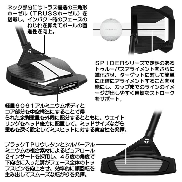 TaylorMade テーラーメイド スパイダーGTX ブラック トラス TaylorMade テーラーメイド スパイダーGTX ブラック トラス