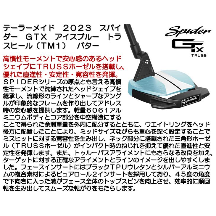 TaylorMade テーラーメイド スパイダーGTX アイスブルー トラス TaylorMade テーラーメイド スパイダーGTX アイスブルー トラス