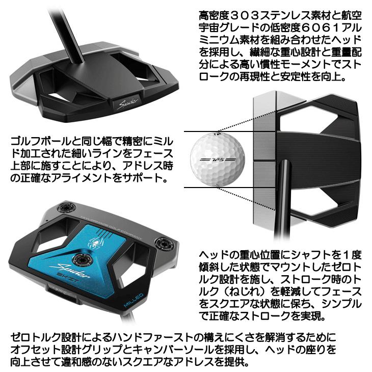 ⭐️テーラーメイドZTパターレフティ超美品 　センター白ライン有り　保証書付 TaylorMade（テーラーメイド） スパイダー ZT ロング ゼロトルク