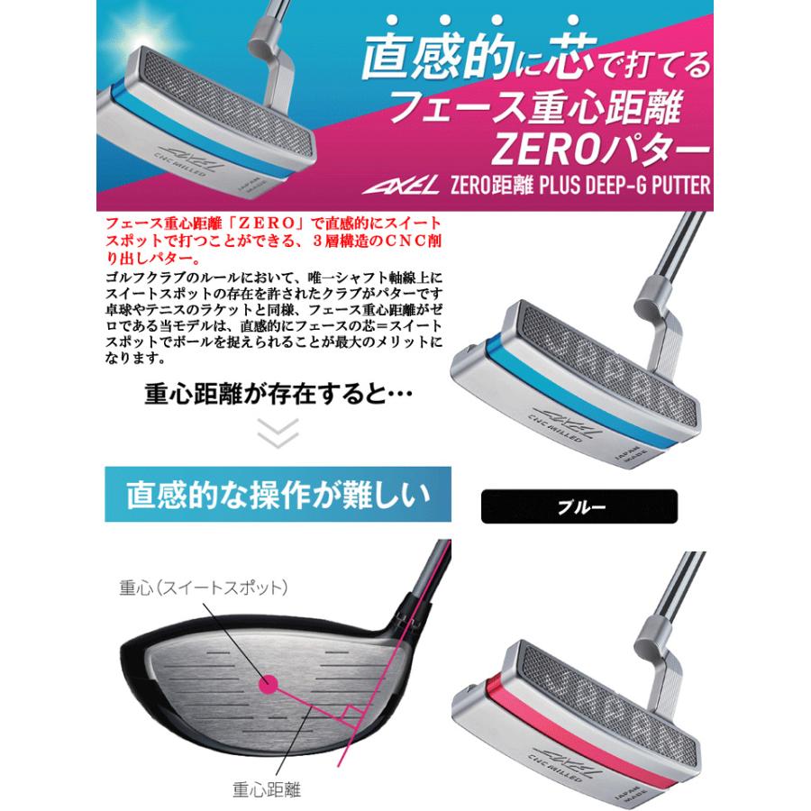 アクセル 重心距離ZERO PLUS DEEP-G パター : つるやゴルフ アクセル 重心距離ZERO PLUS DEEP-G パター : つるやゴルフ