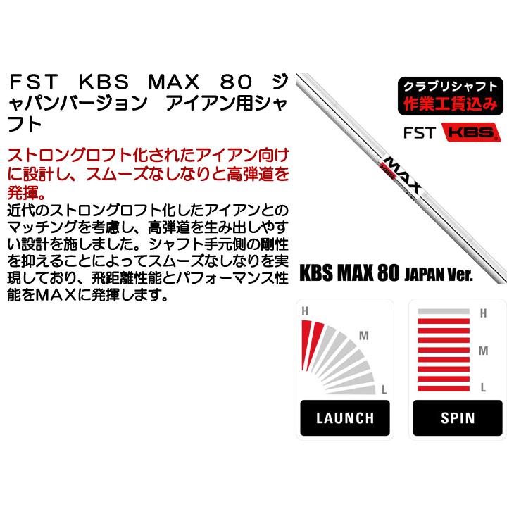 KBS クラブリシャフト FST MAX 80 ジャパンバージョン アイアン KBS クラブリシャフト FST MAX 80 ジャパンバージョン アイアン