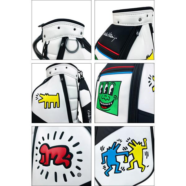 Keith Haring キースヘリング KHCB-09 WH カート キャディバッグ Keith Haring キースヘリング KHCB-09 WH カート キャディバッグ