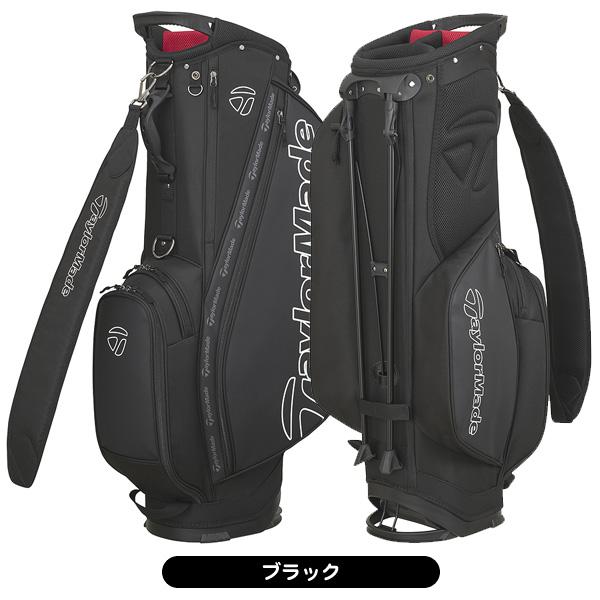 TaylorMade キャディバッグ オールブラック TaylorMade（テーラーメイド） ゴルフ サークルロゴ キャディバッグ