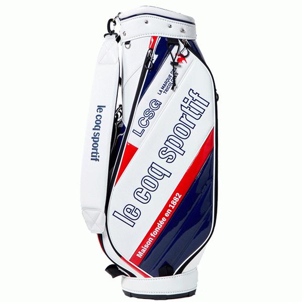 超美品　ルコックス　キャディバッグ ダイヤゴナルカラーコントラスト le coq sportif GOLF ルコック QQBTJJ08 ダイヤゴナルカラー