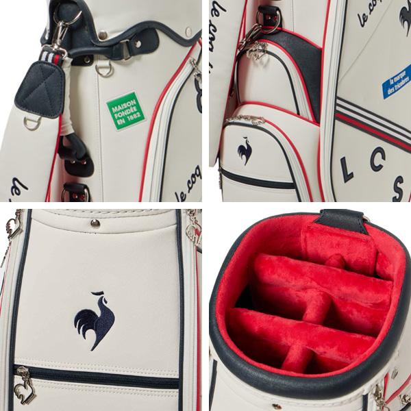 【ドコモモ】PING キャディバッグ（ゴルフバッグ）　未使用ネームタグ付 le coq sportif GOLF（ルコックスポルティフ ゴルフ） ☆付属