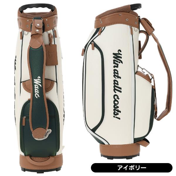 WAAC Golf キャディバッグ ホワイト ブラウン WAAC Golf キャディバッグ ホワイト ブラウン WAAC ワック ゴルフ