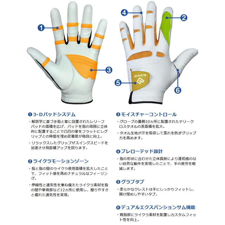 バイオニック グローブ ゴルフ手袋 ステイブルグリップ2.0 BIG180 左手