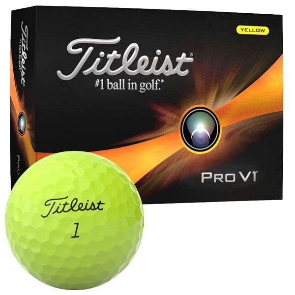 Pro V1 タイトリスト 2023 プロV1 ボール イエロー 1ダース : つるや