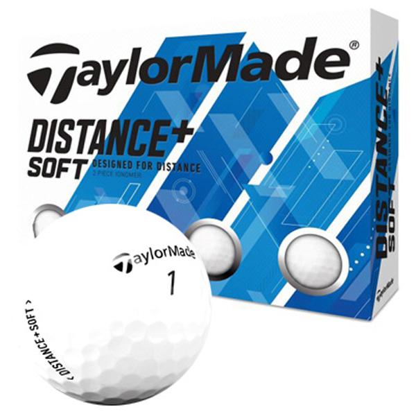 テーラーメイド 2020 ディスタンス プラス ソフト ゴルフボール ホワイト 1ダース 060119010005627つるやゴルフ