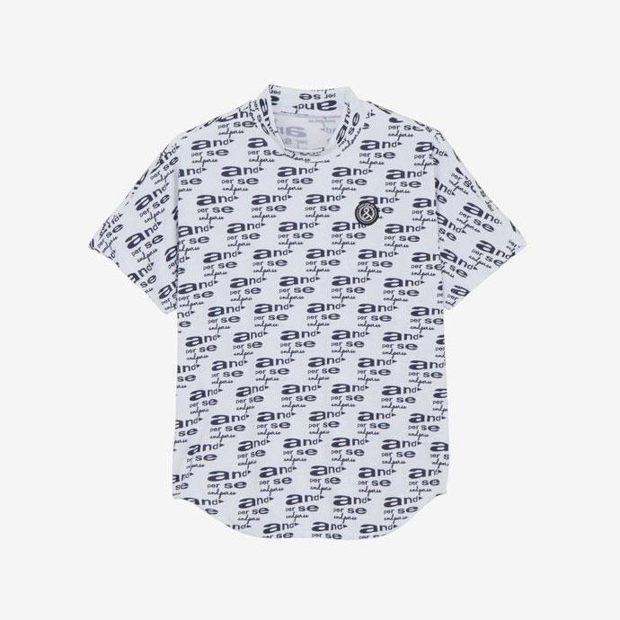 ゴルフウエア レディース アンパスィ COOL is COOL プリンテッド半袖モックネックシャツ 春 夏 26SS_6