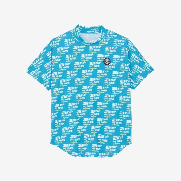 ゴルフウエア レディース アンパスィ COOL is COOL プリンテッド半袖モックネックシャツ 春 夏 26SS_8