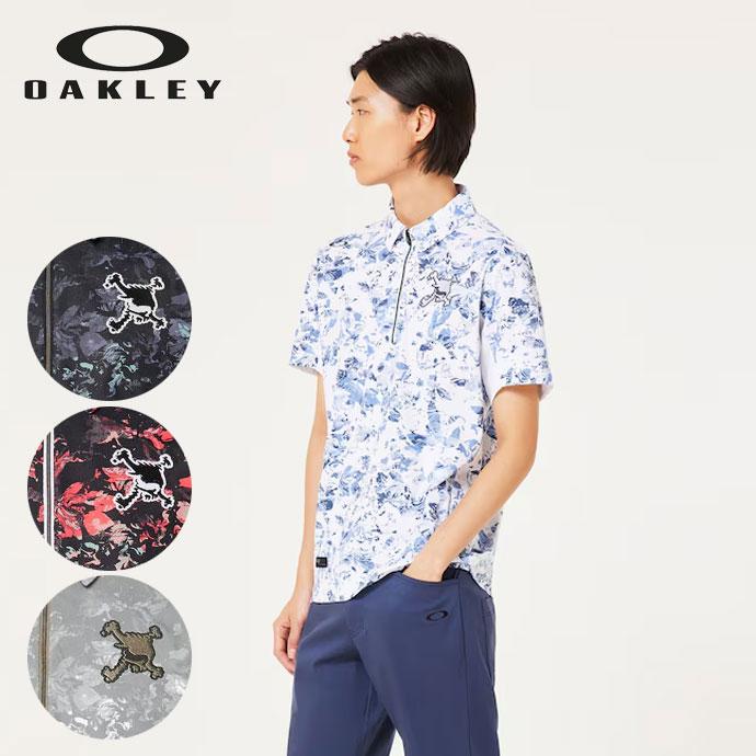 新品　オークリーゴルフ　メンズ　4WAYストレッチシャツ　スカルシリーズ OAKLEY（オークリー） ゴルフ メンズ SKULL GEO FOLIAGE SHIRT