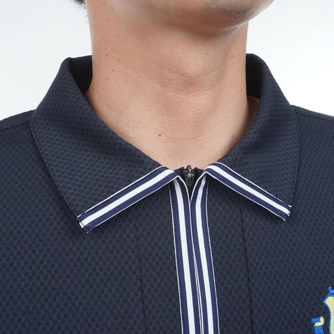 TOMMY HILFIGER GOLF - ゴルフ御召しもの メンズ トミーヒルフィガー 古典派音楽向こう正面ZIP半袖プルオーバー 春 夏 26SS