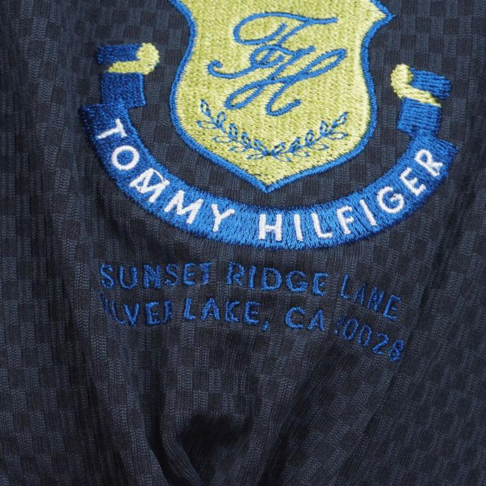 TOMMY HILFIGER GOLF - ゴルフ御召しもの メンズ トミーヒルフィガー 古典派音楽向こう正面ZIP半袖プルオーバー 春 夏 26SS