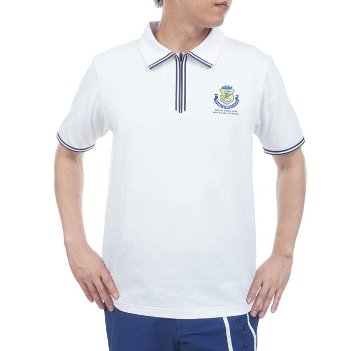 TOMMY HILFIGER GOLF - ゴルフ御召しもの メンズ トミーヒルフィガー 古典派音楽向こう正面ZIP半袖プルオーバー 春 夏 26SS