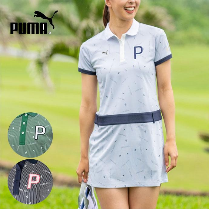 ゴルフ レディース/女性用 プーマ グラフィックSSポロドレス