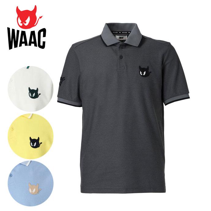 WAAC ワック ゴルフウェア 半袖ポロシャツ ワック（WAAC）（メンズ）ゴルフウェア ライトストレッチポンチ