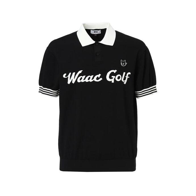 新品【WAAC】ゴルフウェア　半袖ニット WAAC ゴルフ メンズ ワック 半袖ニットポロ 072252711 春 夏 : つるや