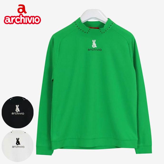 archivio アルチビオ ハイネック 長袖シャツ グリーン 38 M サイズ：36 ARCHIVIO アルチビオ ハイネック 長袖Tシャツ