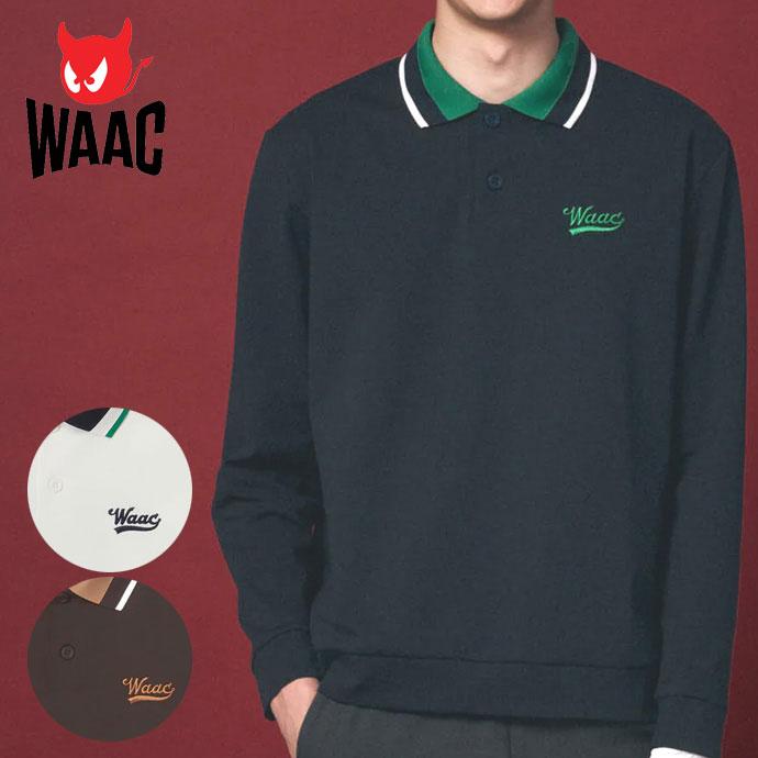 WAAC ゴルフ メンズ ワック 長袖ポロシャツ 072254032 秋 冬 : つるや