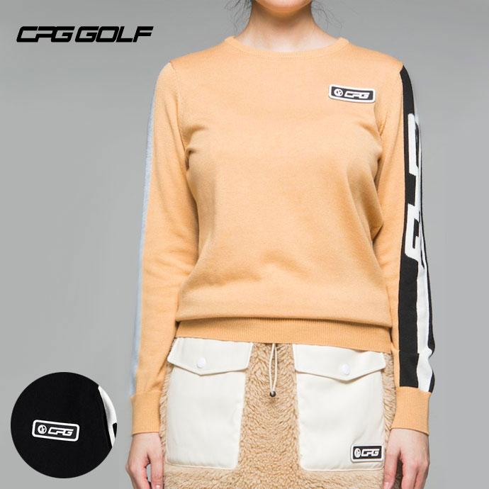 CPG GOLF クルーネックロゴ柄ニット CPG GOLF クルーネックロゴ柄ニット