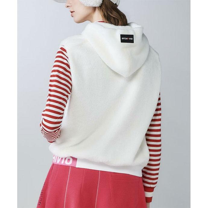 archivio（アルチビオ） ゴルフ レディース フード付きシャギーベスト