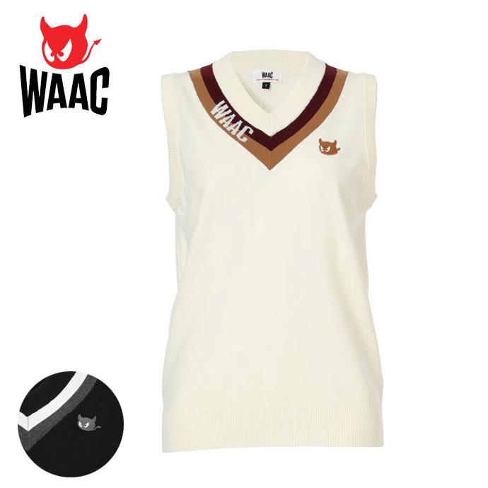 Waac golf ノースリーブニットベスト WAAC ゴルフ レディース/女性用 ワック ESSENTIALニットベスト