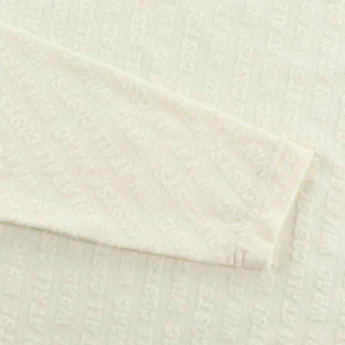 WAAC ゴルフ ワック ロゴエンボス起毛ジャカード長袖モックネック