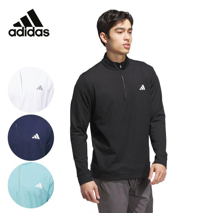 【新品 L】アディダスゴルフ 上下セット 保温ハーフジップ＆裏起毛スカート アディダス（adidas）ゴルフウェア アウター 吸汗速乾 長袖パーカー