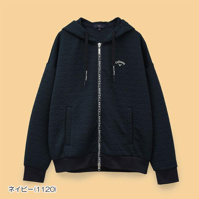 Callaway レディース フルジップフーディ ネイビーL Callaway（キャロウェイ） ゴルフ レディース/女性用 フルジップ