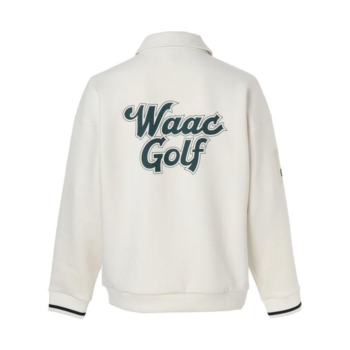 WAAC ゴルフ ワック ダンボールニット長袖ハーフジップスウェット  