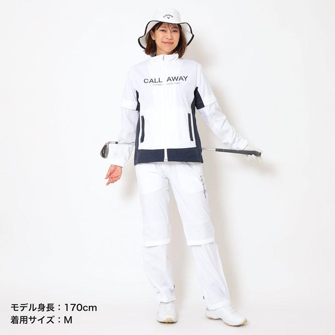 美品◎Callaway キャロウェイ レインウェアセット キャップ付 チェック柄 キャロウェイ（CALLAWAY）（レディース）ゴルフウェア 防水 防風