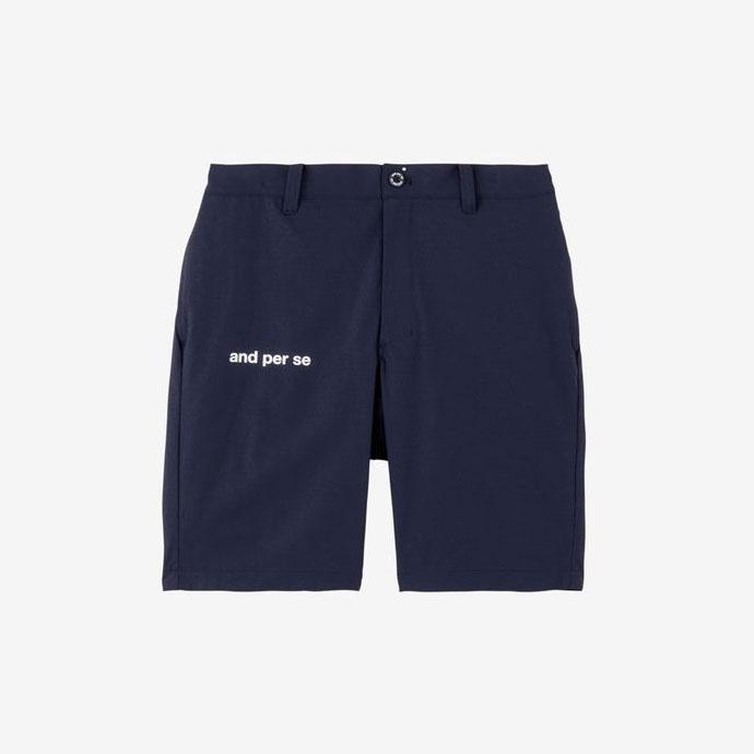 【美品】アンパスィ　ハーフパンツ　シアサッカー and per se（アンパスィ） ゴルフウエア メンズ エアリークロス ハーフ