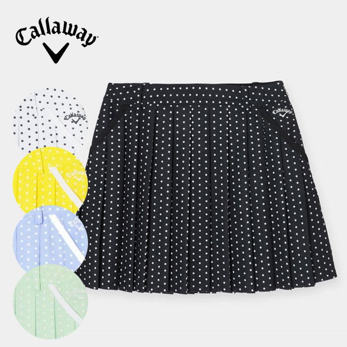 Callaway 25春夏 ゴルフレディース かざあなメッシュプリーツスカート Callaway（キャロウェイ） （クリアランス）ゴルフウェア レディース