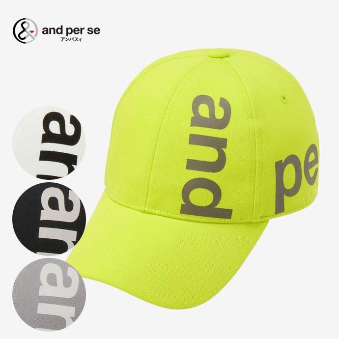 【未使用品】and per se アンパスィゴルフフラットキャップ and per se（アンパスィ） 【超美品】アンパスィ フラットキャップ 白