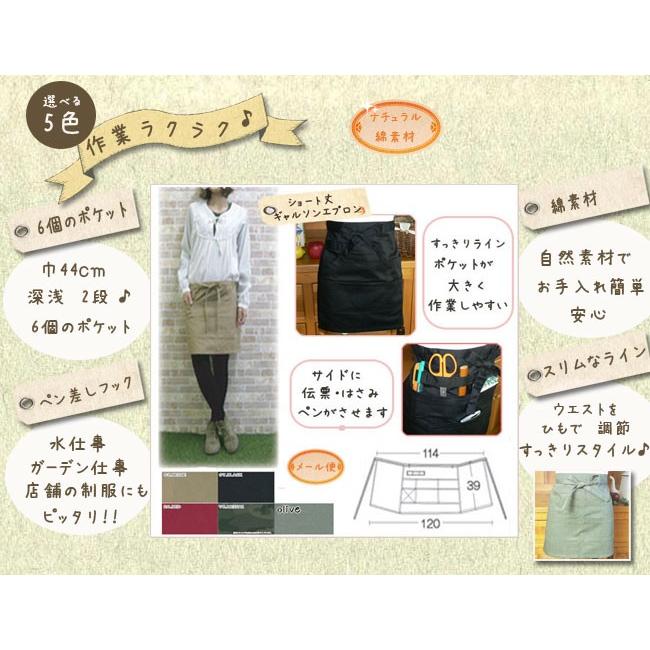 送料無料メール便対象 おしゃれカフェスタイル コットン 綿 深浅２段６ポケット カフェエプロン レッド ブラック ベージュ メイサイ Gap87 49 インテリアつるや 通販 Yahoo ショッピング