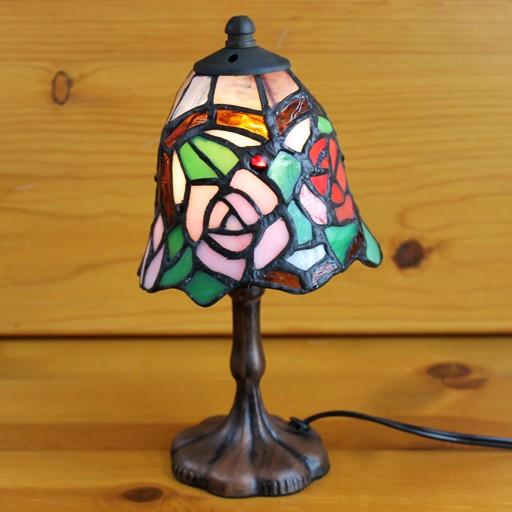 ステンドグラスランプ 薔薇の花 タイニーローズ 小型12 H22 照明 スタンド Kt 517 インテリアつるや 通販 Yahoo ショッピング