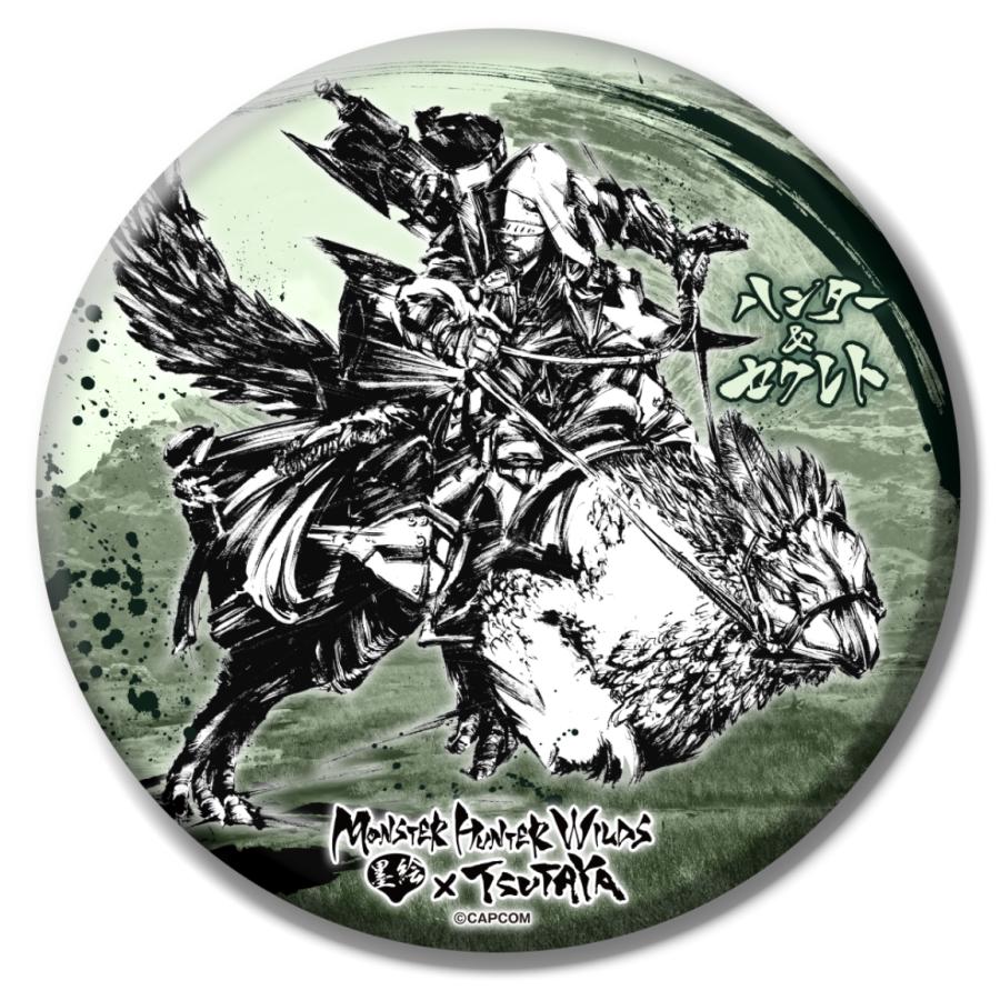 モンスターハンターワイルズ』×墨絵SHOP】墨絵デカ缶バッジ（全4種