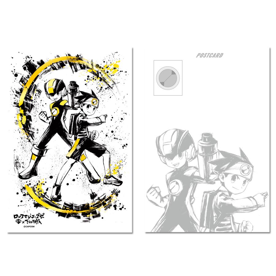 ロックマンエグゼ』×墨絵SHOP】墨絵金箔ポストカード（全4種