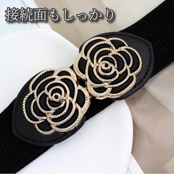 ベルト レディース サッシュベルト ゴム ファッション 太め 太い