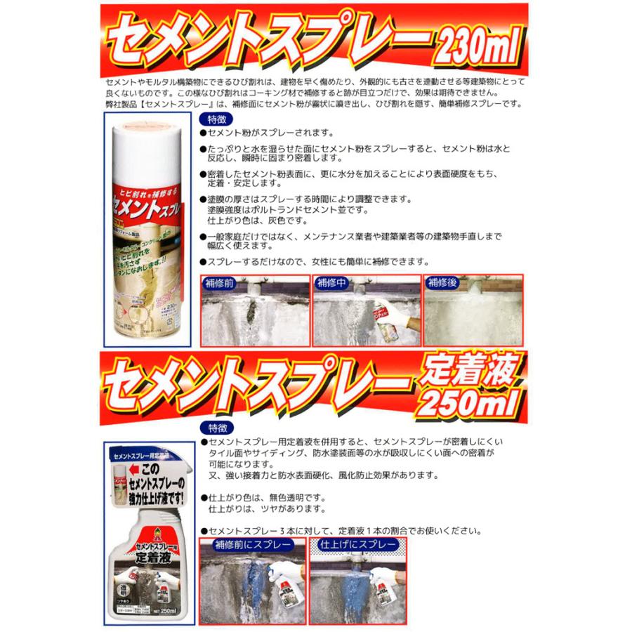 セメントスプレーセット スプレー2本＋定着液1本 : 通販天国eショップ