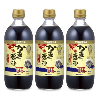 アサムラサキ かき醤油 600ml × 3本 : にっぽん津々浦々 - 通販