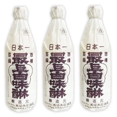 最上白味醂 600ml × 3本 馬場本店酒造｜tsutsu-uraura